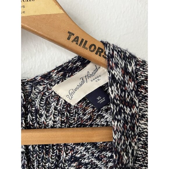 Universal Thread blue cream‎ rust open front shawl sweater XS office wear - Picture 7 of 7